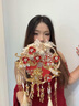 【高檔楠竹扇架+禮盒禮袋包裝】送新娘閨蜜團(tuán)扇新娘結(jié)婚diy手工自制材料包高級(jí)雙面高級(jí)成品中國(guó)風(fēng)喜扇中式 1號(hào)款 雙色雙面 喜扇+扇架+嵌入式禮盒 x 成品【 曬單實(shí)拍圖