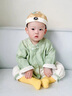 G.DUCKKIDS小黃鴨童裝寶寶套裝夏季薄款兒童漢服男孩子周歲禮服嬰兒衣服夏裝 綠色 80 尺碼建議9-12個月cm 曬單實拍圖