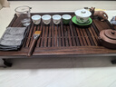 神雕黑檀木茶盤(pán)實(shí)木茶托盤(pán)高檔功夫茶具儲(chǔ)水排水雙用家用茶臺(tái) 黑檀木中五福+水球水管茶巾茶筆 曬單實(shí)拍圖