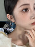 伊燦周也同款大圓圈耳夾女無耳洞耳飾蚊香盤無痛輕奢耳圈素圈氣質耳環(huán) 周也同款大圓圈耳夾女【6cm】 曬單實拍圖