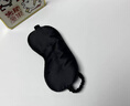 畢亞茲真絲眼罩睡眠遮光可調節透氣男女學(xué)生睡覺(jué)桑蠶絲午睡旅行深邃黑 曬單實(shí)拍圖