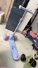 迪士尼（Disney）兒童滑板車3-6-12歲女大童踏板閃光輪滑滑車滑輪車艾莎公主滑步車 曬單實(shí)拍圖