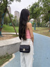 CinvaiKrose通勤包包女包2025年新款斜挎包女士單肩菱格鏈條包教師節(jié)禮物生日 黑色Black【小號(hào)】送女友老婆走心 曬單實(shí)拍圖