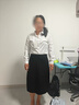 EAEOVNI長袖襯衫女商務(wù)免燙春夏職業(yè)裝白色正裝銀行襯衣面試工作服修身OL 純白色【方領(lǐng)】 41 【138-148斤】 曬單實(shí)拍圖