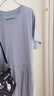 無印良品（MUJI）女式?jīng)龈卸绦溥B衣裙女裝裙子25年夏季連身裙涼感物語長裙BC2LKA5S 薩克森藍(lán) L (165/88A) 曬單實拍圖