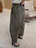 主意范（ZHUYIFAN）美式三條杠直筒休閑速干褲寬松運(yùn)動(dòng)冰絲闊腿褲子男夏季薄款條紋褲 黑色【升級(jí)款】 M (適合) 100-115斤 曬單實(shí)拍圖