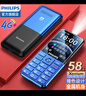 飛利浦（PHILIPS）P510 寶石藍(lán) 學(xué)生手機(jī)戒網(wǎng)防沉迷 全網(wǎng)通4G超長(zhǎng)待機(jī) 老年人手機(jī)智能大字大聲直板按鍵 兒童功能機(jī) 曬單實(shí)拍圖