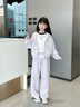 笛莎（DEESHA）童裝女童秋套裝2025年秋冬季新款中大童寬松休閑針織兒童運(yùn)動(dòng)套裝 柔紫色 140 曬單實(shí)拍圖