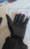 姜輔周成皮手套冬季保暖男觸屏加絨防潑水耐磨防滑漏指釣魚(yú)外賣(mài)騎行開(kāi)車(chē) PU漏二指-男款 均碼 曬單實(shí)拍圖