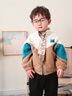 G.DUCKKIDS小黃鴨童裝男童套裝秋冬裝兒童加絨加厚套裝韓版可愛一歲寶寶衣服 駝色 90 建議1~2歲【 80-90cm】 曬單實拍圖