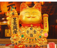 璞琪工坊招財貓店鋪開(kāi)業(yè)擺件自動(dòng)搖手發(fā)財貓電動(dòng)招手送禮物收銀臺生意興隆 13寸【28厘米高】升級版招財王 曬單實(shí)拍圖