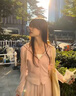 韓璐嬌（hanlujiao）衛(wèi)衣女裝春秋季2025年新款休閑運動服設計感連帽顯瘦闊腿褲套裝女 粉色 M 【建議95-105斤】 曬單實拍圖