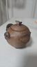 陶迷（TAOMI）陶迷創(chuàng  )意可愛(ài)小飛豬茶壺復古粗陶手工單壺家用小容量泡茶功夫茶具 粗陶小飛豬壺 101mL(含)-200mL(含) 曬單實(shí)拍圖
