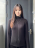 貓人（MiiOW）半高領(lǐng)德絨打底衫女士秋冬含羊絨蠶絲加絨加厚內搭磨毛堆堆領(lǐng)上衣 曬單實(shí)拍圖