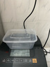 喇叭花一次性餐盒湯碗方形塑料外賣打包盒子打包碗保鮮盒快餐便當飯盒 1000ml透明方盒50套 帶蓋 曬單實拍圖