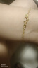 中國黃金（CHINA GOLD）雙層蝴蝶黃金手鏈女999足金手鏈金首飾七夕情人節(jié)禮物送女友老婆 【今/次日達(dá)】足金蝴蝶手鏈約2.1g【甄選禮盒】 曬單實拍圖