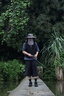貓人帽子登山防曬帽戶外徒步防曬面罩防紫外線大帽檐釣魚遮陽帽女男款 深灰色 【面罩可拆卸-全臉防曬】 均碼 曬單實拍圖