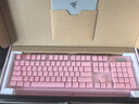 雷蛇（Razer）黑寡婦V3 機械鍵盤(pán) 游戲鍵盤(pán) 104鍵 RGB背光 游戲電競 粉晶 綠軸 帶腕托 曬單實(shí)拍圖