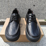 七匹狼男鞋冬季新款潮流百搭休閑皮鞋男厚底增高防滑耐磨英倫商務(wù)鞋子男 黑色【標準皮鞋碼】 41 曬單實(shí)拍圖
