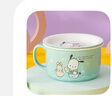 HELLO KITTY（凱蒂貓）三麗鷗陶瓷泡面碗學(xué)生宿舍帶蓋米飯碗兒童可愛(ài)大容量家用網(wǎng)紅飯盒 帕恰狗泡面碗-935ml 曬單實(shí)拍圖