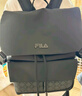 FILA【黑武士】斐樂雙肩包男子書包防潑水老花背包輕便大容量電腦包 正黑色-BK XS 曬單實拍圖
