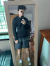 lululemon丨Engineered Warmth 男士長(cháng)袖圓領(lǐng)運動(dòng)衫 LM3CLLS 黑/黑 M 曬單實(shí)拍圖