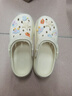名創(chuàng)優(yōu)品（MINISO）洞洞鞋男女夏季外穿涼鞋防滑厚底踩屎感包頭涼拖鞋 卡其+海洋星星 曬單實拍圖
