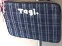 Tagi.編織小枕頭充棉刺繡串珠手提筆記本包 藍莓餅干 曬單實拍圖