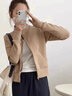 SNYDER WEAR2025新款女士外套粉色拉鏈開(kāi)衫衛衣外套小個(gè)子短款韓版百搭上衣女 粉紅色 常規 M 【建議80-100斤】 曬單實(shí)拍圖