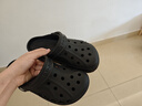 crocs卡駱馳洞洞鞋貝雅男鞋女鞋輕便耐磨一腳蹬拖鞋休閑鞋|10126 黑色-001 37 /38(230mm) 曬單實(shí)拍圖