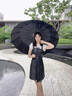 慕妮薇德國96骨全自動(dòng)反向雨傘折疊特大號加厚加固暴雨專(zhuān)用男士高檔三人 星空黑155cm【LED燈-96雙龍骨】 曬單實(shí)拍圖
