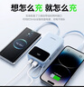 品勝【3C認(rèn)證】充電寶自帶三線20000毫安大容量可上飛機(jī)高鐵30W快充移動(dòng)電源適用蘋果小米華為手機(jī)藍(lán) 曬單實(shí)拍圖