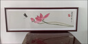 齊白石新中式客廳沙發(fā)背景墻掛畫(huà)荷花裝飾畫(huà)臥室茶室壁畫(huà)水墨國畫(huà) A款 （實(shí)木框雅致紅木色）40*120CM 曬單實(shí)拍圖