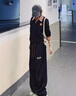 溫格芳學(xué)院風(fēng)衛(wèi)衣運動服套裝女2025春秋新款韓版寬松休閑時尚炸街兩件套 藏青色衛(wèi)衣+藏青色褲子 M 曬單實拍圖