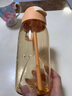 特百惠（Tupperware）樂(lè )C塑料杯550ML夏季男女學(xué)生便攜運動(dòng)水杯子大容量帶吸管 蜜桃橙 曬單實(shí)拍圖