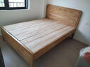 全實(shí)木高腳床1米5離地50厘米高1米2單人床1.35米平床尾老人硬板床 櫸木色床 1500mm*2000mm 曬單實(shí)拍圖