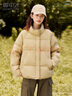 雪中飛羽絨服女短款2025秋冬季新款加厚保暖立領(lǐng)小個(gè)子面包服外套 卡其 L (165) 曬單實(shí)拍圖