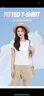 MJ STYLE白色正肩合身短袖T恤女2025年夏秋季修身顯瘦親膚內(nèi)搭打底衫上衣 曬單實拍圖
