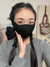 DEATKN德國冬季防風(fēng)高顏值口罩騎行保暖耳罩女毛絨防寒電動(dòng)車(chē)護耳面罩 白色（口罩耳罩二合一） 曬單實(shí)拍圖
