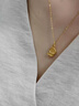 黃金餅干蛇吊墜女金包銀生肖蛇本命年掛墜項鏈生日禮物送女友老婆 餅干蛇生肖蛇吊墜【配K金項鏈】 曬單實(shí)拍圖
