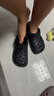 名創(chuàng)優(yōu)品（MINISO）洞洞鞋女男夏季外穿沙灘涼鞋防滑厚底踩屎感包頭涼拖鞋黑色38-39 曬單實(shí)拍圖