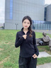 MJ STYLE空氣層修身外套女2025秋季新款運動(dòng)親膚休閑顯瘦立領(lǐng)拉鏈短款上衣 曬單實(shí)拍圖