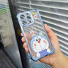 雷諾琦四角氣囊適用iPhone16promax手機殼新款蘋果15全包鏡頭14透明防摔13電鍍16plus高級感女12硅膠可愛 叮當貓【星光銀】四角電鍍防摔 蘋果16 曬單實拍圖