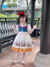 迪士尼（Disney）童裝洛麗塔公主裙女童夏季連衣裙2025新款白雪裙子兒童生日禮服裙 單件裙子+發(fā)箍 90 建議1~2歲（80-90cm） 曬單實(shí)拍圖