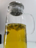 Glasslock涼水壺大容量耐熱透明玻璃杯泡茶果汁杯熱飲家用玻璃冷水壺 1600ml 曬單實(shí)拍圖