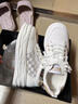 岳領(lǐng)楊冪同款小白鞋女鞋2025新款爆款厚底內增高女鞋春夏透氣休閑板鞋 HK39夏天小白鞋[白拼杏] 37 曬單實(shí)拍圖