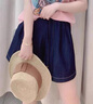 自由系冰絲仿牛仔短褲女2025夏季薄款高腰寬松a字五分褲寬松闊腿中褲 曬單實拍圖