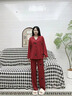 貓人睡衣情侶裝一男一女夫妻兩件套紅色純棉長袖結(jié)婚本命年春秋家居服 地久天長 【100％純棉】 L 女 【推薦100-120斤】 曬單實拍圖