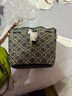 湯麗柏琦（Tory Burch）T MONOGRAM 25年專(zhuān)柜新款 提花斜挎水桶包女包 TB女包 節日送禮 中號海軍藍166414 405 新款 曬單實(shí)拍圖