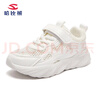 哈比熊童鞋夏季單網(wǎng)小白鞋兒童運動(dòng)鞋透氣男童鞋GU7577 白色35碼 曬單實(shí)拍圖